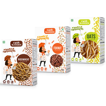 Buckwheat, Foxnut & Oats Pasta | Healthy Pasta | 900g Pack Of 3